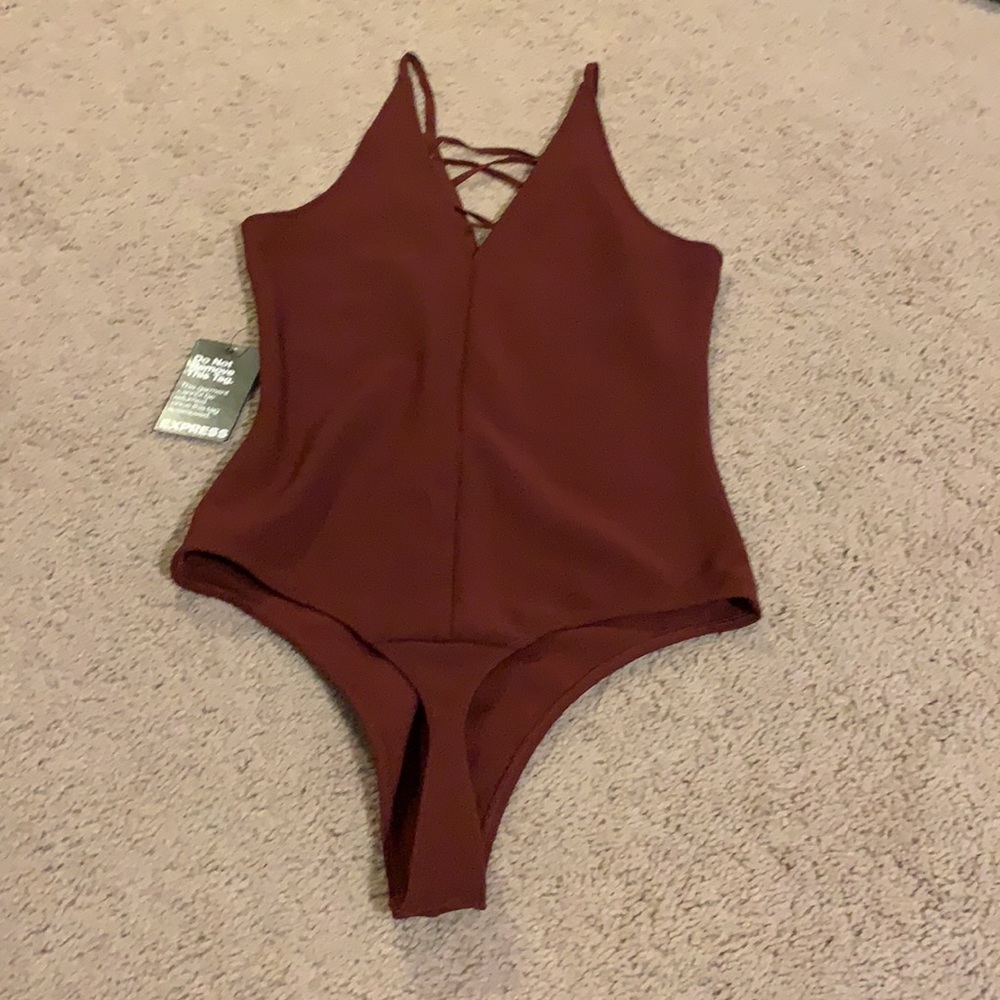 Express bodysuit Size medium NWT Brown - Picture 6 of 6